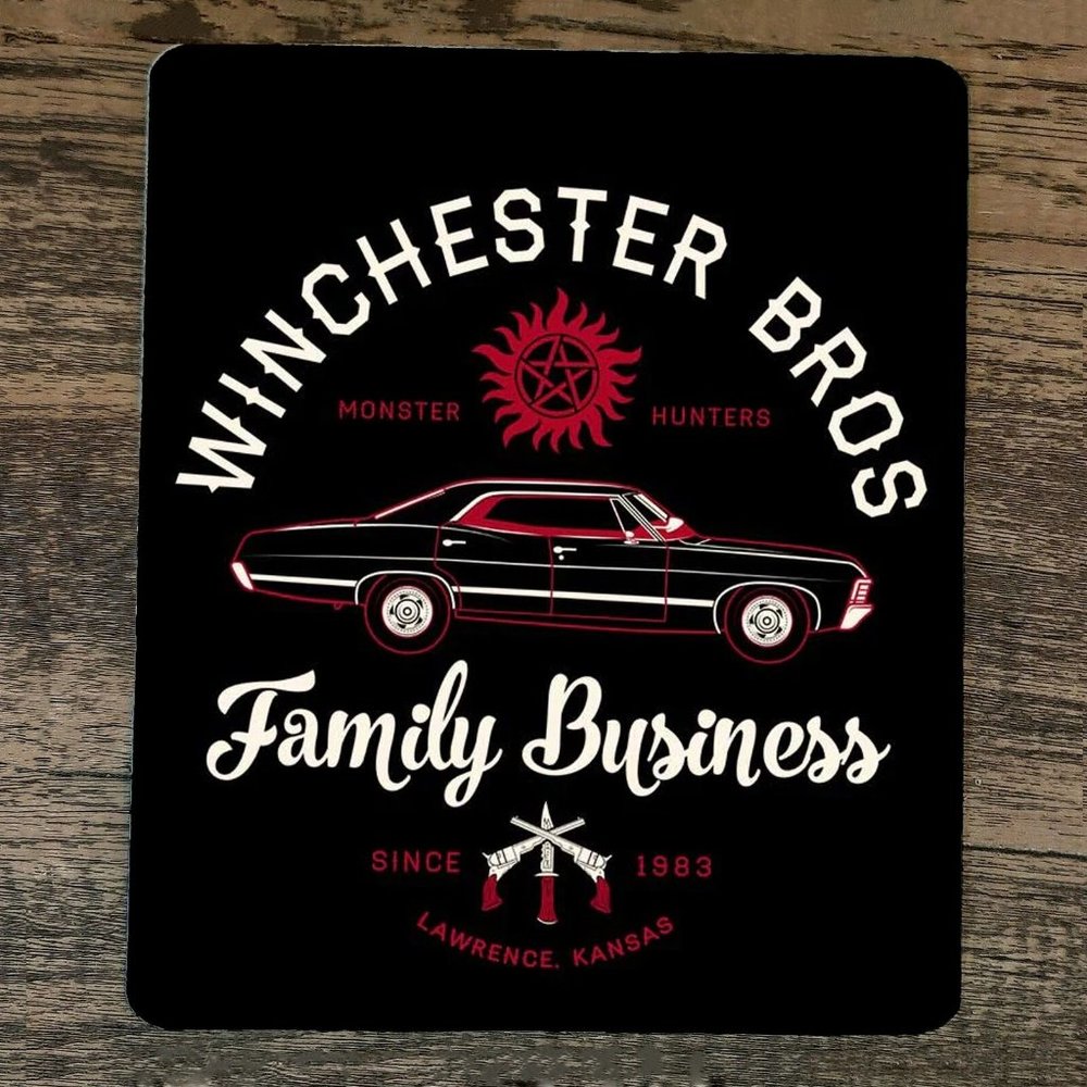Mouse Pad Winchester Bros Monster Hunters Family Business‎